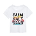 thumbnail image 3 of UFOUND Toddler Girls Tee Summer Coconut Tree Sunset Beach Top Hawaii Vacation Short Sleeve Tropical Shirts For Teen Girl Child Clothes Cozy Dailywear, 3 of 4