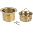 thumbnail image 2 of Gold Extended Sink Flange with Deep Basket Strainer, Deep Garbage Disposal Sink Flange for Kitchen Sink, Fit for 3-1/2 Inch Standard Sinks Drain Hole, 2 of 7