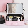 thumbnail image 3 of Estuche cosmético LED inteligente con espejo Bolsa de maquillaje de gran capacidad para mujer (rosa) Tmvgtek Para Estrenar, 3 of 8