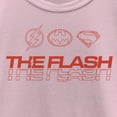 thumbnail image 2 of Girl's The Flash Heroes Classic Emblems Graphic Tee Light Pink X Small, 2 of 4