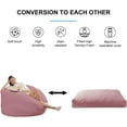 thumbnail image 6 of Puremind Giant Bean Bag Chair Bed for Adults, Convertible Plush Bean Bag from Lazy Chair to Floor Mattress, Large Round Lazy Sofa with High-Density Foam Filling, Pink, 6 of 10