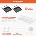 thumbnail image 2 of 2Pack Expandable Pull Out Cabinet Organizer 21"Deep, Adjustable Width 12.2"-20.4" Slide Out Drawers & Roll Out Shelves for Kitchen Cabinets, Easy Install with Double-Sided Adhesive, Black, 2 of 14