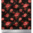 thumbnail image 1 of Soimoi Cotton Cambric Fabric Leaves & Carnation Floral Print Fabric by the Yard 42 Inch Wide, 1 of 1