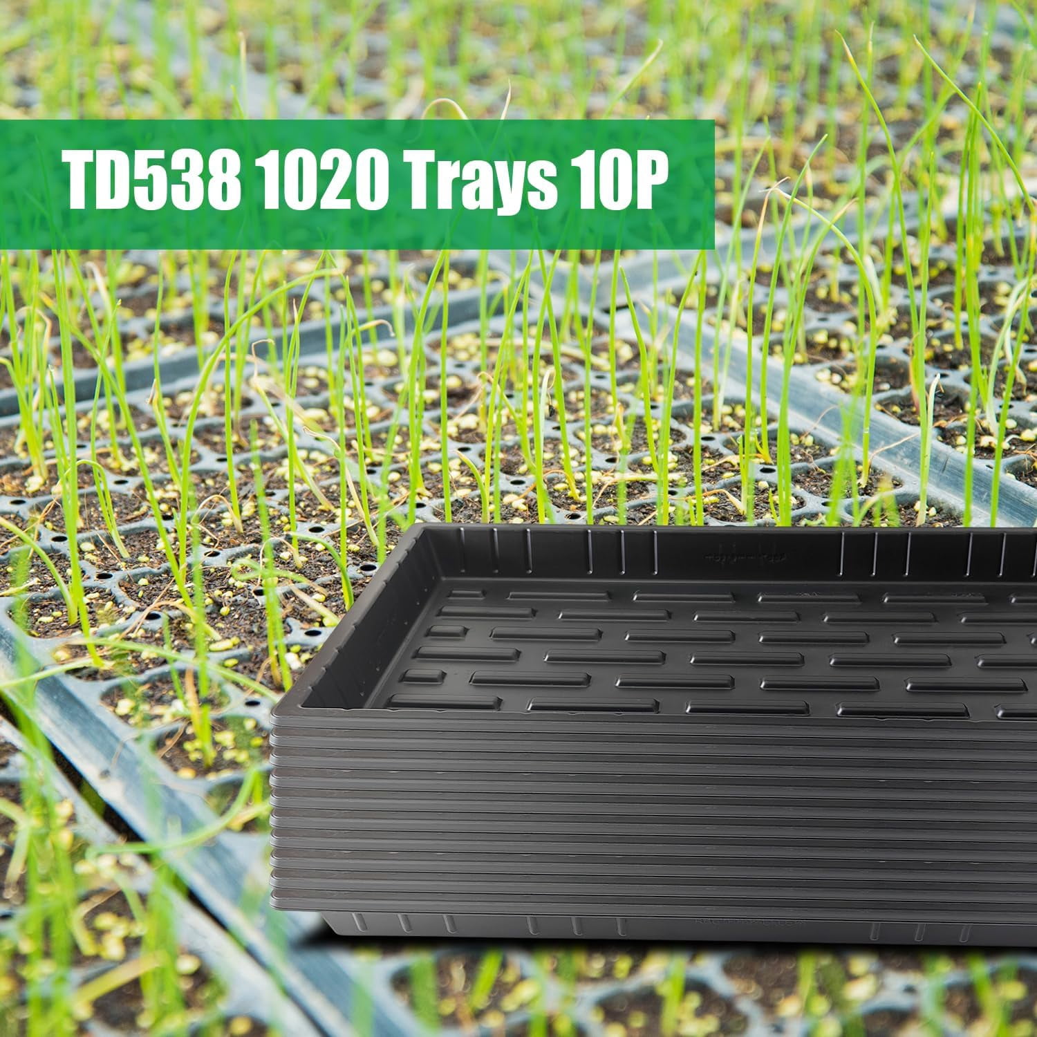 Seed Starter Trays and Plug Trays, Thick Durable Plastic Nursery Tray for Germination