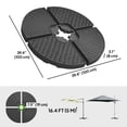 thumbnail image 3 of Outsunny Water or Sand Filled Banana Umbrella Base Weights W/ Wicker Effect, 3 of 10