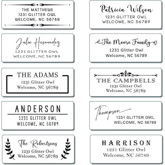 Return Address Labels Stickers - Set of 240 Mailing Labels for Envelopes, Self Adhesive Flat Sheet Rectangle Name Stickers