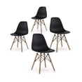 thumbnail image 1 of Silla Minimalista Estilo Moderno 4 piezas Negro Mirel Minimalista, 1 of 9