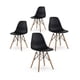 thumbnail image 1 of Silla Minimalista Estilo Moderno 4 piezas Negro Mirel Minimalista, 1 of 9