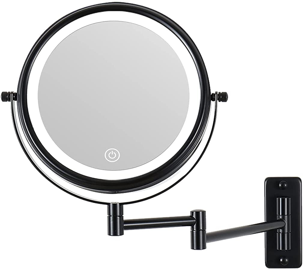 Lansi Lighted Magnifying Mirror, 10X Wall Mounted Makeup Mirror 8 Inch