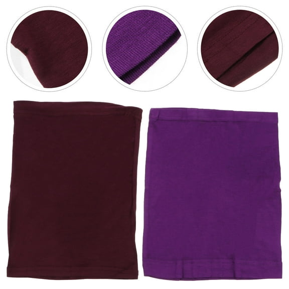 PBPBOX 2Pack Hijab Cap Underscarf Cotton Purple Tube Shape For Women In Autumn