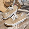 thumbnail image 5 of AUDeals Women’s Canvas Backless Mule Sneakers, Low Top Slip On Platform Loafers, Soft Sole Casual Walking Tennis Shoes for Daily Outdoor Wear (Khaki, 6), 5 of 5