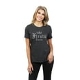 thumbnail image 2 of Fiesta Extra Women's Fashion Relaxed T-Shirt Tee Charcoal Grey Small, 2 of 5
