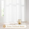 thumbnail image 3 of NICETOWN Privacy Sheer Curtains 96 inches Long, Non-See-Through Sheer Curtains Light Filtering Sheer Curtain Drapes for Bedroom Living Room, White, 2 Panels, 3 of 10