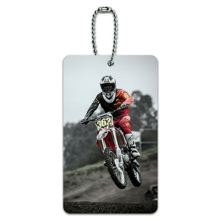 Graphics and More Dirt Bike Off Road Racing ID Card Luggage
