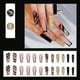 thumbnail image 1 of Fiudx Uñas Postizas de Longitud Media, 24 Tabletas con Diseño, Set de Uñas Adhesivas para Mujer (1 Ml), 1 of 6