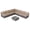 brown, variant on Living Source International 8-Piece Seating Group with Cushions in Brown/Gray