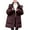 Purple, variant on Women's Long Puffer Coat - Warm Winter Quilted Jacket Full Length Zip up Down Coat Thickened Puffy Parka with Hood Purple XL(XL)