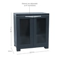 thumbnail image 6 of Sunnydaze Adjustable 25.5" Plastic 1-Shelf Freestanding Garage Storage Cabinet with Windows, Charcoal, 6 of 9