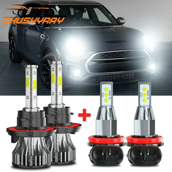 For Mini Cooper 2009-2014 - LED Headlight Fog Light Combo 4x Bulbs Kit