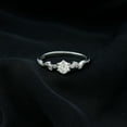 thumbnail image 3 of Rosec Jewels Moissanite Promise Ring for Women - Leaf Ring - D-VS1 Quality Certified Moissanite Solitaire Ring, 925 Sterling Silver, US 3.50, 3 of 8