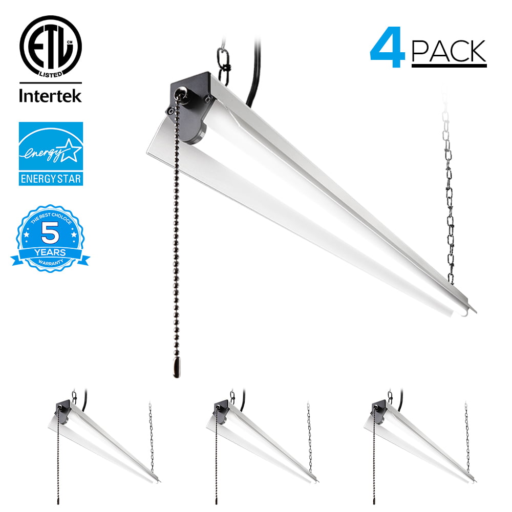 260W 2 PACK FROSTED SUNCO SHOP LIGHT UTILITY LED 40W 48" LONG 4000K COOL 
