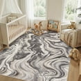 thumbnail image 5 of UERMEI 9'x12' Washable Area Rug, Low-Profile Large Area Rug with Non-Slip Backing & Durable Edge Binding, Vintage Large Rugs for Living Room, Bedroom & Dinning Room,Dove Gray, 5 of 11