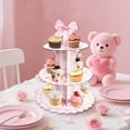thumbnail image 4 of Pink Bow Cupcake Stand, Tier Cupcake Holder Bow Decor, Bows Cake Tower Stand for Party, 4 of 4