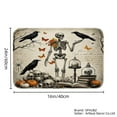 thumbnail image 4 of SPXUBZ Halloween Skeleton Pumpkin Non Slip Flannel Floor Mat for Bathroom Kitchen Bedroom Decor 16x24 inch, 4 of 5