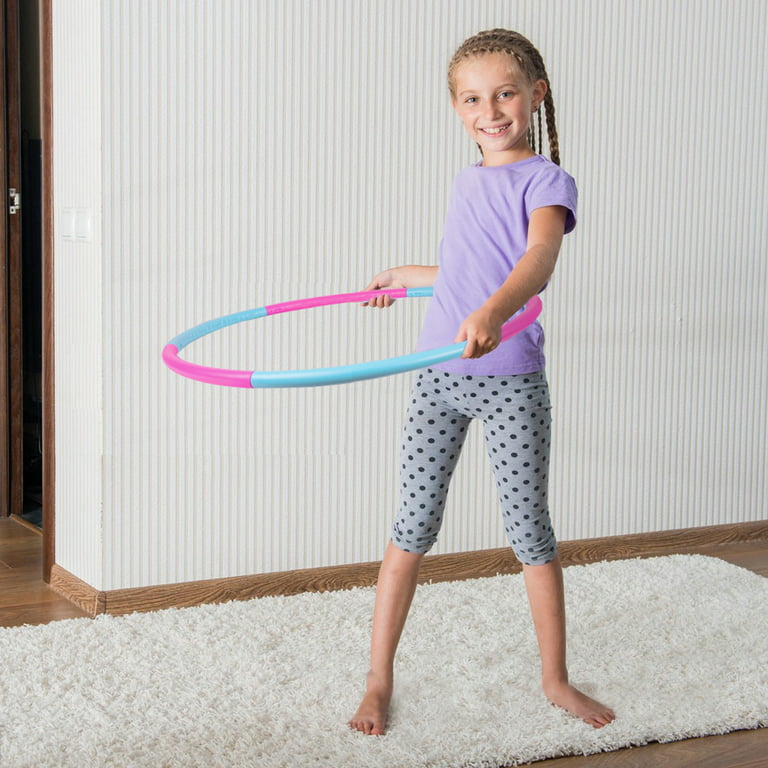 30 Adjustable Kids Exercise Hoop Detachable 3-16 Child Fitness Hoop Toy,  Multi-Color