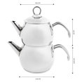 Turkish Tea Set Designs Stainless Steel Induction Teapot Set 0.65L 1.1L Turkish Tea Kettle and ...