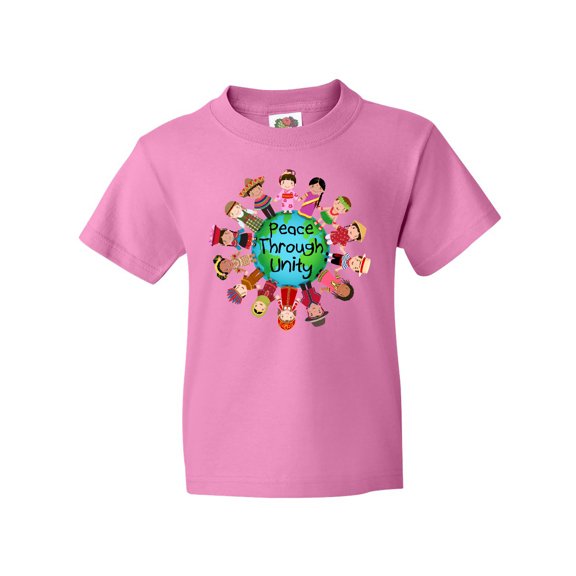 Inktastic Peace Through Unity Youth T-Shirt