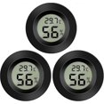 thumbnail image 1 of Mini Digital Lcd Thermometer Hygrometer -50~70 10%~99% Rh Portable (3 Pieces - Black) - PR, 1 of 5