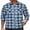 Blue Black Plaid, variant on COOFANDY Mens Flannel Shirts Wrinkle Free Casual Stylish Shirt Lightweight Button Down Plaid Shirts Jacket