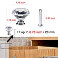 thumbnail image 3 of Drawer Knobs Diamond Shaped Crystal Glass 30mm Cabinet Knobs Pull Handles (30mm, 25 Pack, Black), 3 of 8