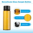 thumbnail image 3 of Uxcell Small Glass Sample Bottles with Lids, 5 pcs 15ml Amber Glass Vials with Black Screw Caps Mini Leak Proof Reagent Sealed Bottles with Scale for Solid Liquid Powder Storage, 3 of 6