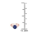thumbnail image 2 of AoneJewelry 1.95 Carat Sapphire and Diamond Ring In 10K Solid Rose, White & Yellow Gold, 2 of 5