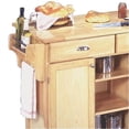 thumbnail image 4 of Bowery Hill 2-Drawer and 4-Shelf Wood Kitchen Cart in Natural, 4 of 13