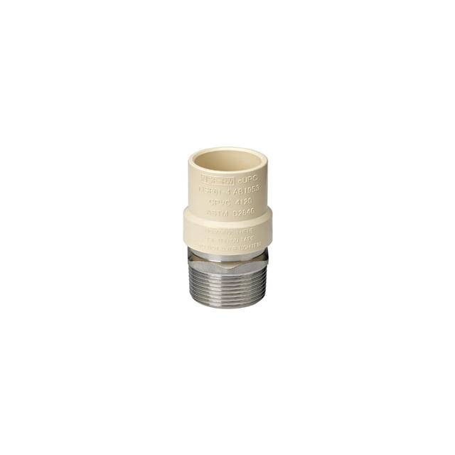 Adaptador CPVC Homewerks 539-12-12-B de acero inoxidable de 1/2 pulgada