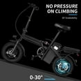 thumbnail image 3 of Kunyun 48V 400W Electric Bikes,14" Tires, 20mph, 19-22mi Range, Dual Disc Brakes, Adjustable Seat, Removable Basket, Folding Design., 3 of 10