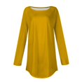 thumbnail image 4 of Yellow Womens Tops Womens Blouses Dressy Casual Fall Hippie Tshirts Shirts Long Sleeve Cute Tops Floral Tunics Tops Crew Neck Sweatshirts Shirts for Women, 4 of 5