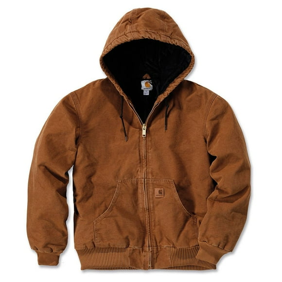 Carhartt Men's Quilted Flannel Lined Sandstone Active Jacket J130,Carhartt Brown,Large