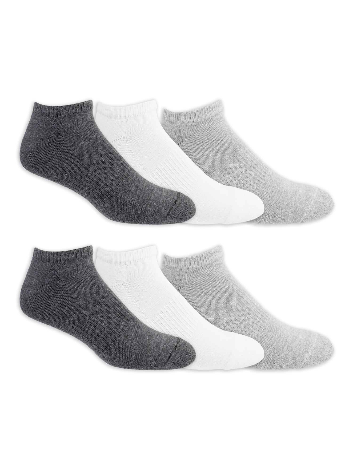 Athletic Works Men's No Show Socks. 6-Pack