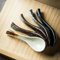 thumbnail image 4 of Japanese-style Retro Small Soup Spoon Ceramic Spoon Rice Bowl Spoon, 4 of 5