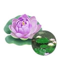 thumbnail image 4 of Ludlz 10cm Artificial Floating Foam Lotus Flower with Water Lily Pad, Lifelike Ornanment Perfect for Home Garden Pond Decoration Performance Stage Garden Home Party Decoration Prop, 4 of 7