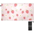 thumbnail image 2 of Coolnut 71x31In Absorbent Quick Drying Beach Towel, Delicate and Easy to Wipe, for Beach Swimming Pools, Bathrooms, Travel and Sports with Mesh Storage Bag-Strawberry Flowers Washcloth Gift, 2 of 7