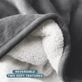 thumbnail image 6 of Bare Home Plush Sherpa Bed Blanket - Fluffy & Soft - Reversible - Lightweight - King, Gray, 6 of 10