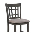 thumbnail image 2 of Benjara Fabric Upholstered Counter Chair with Lattice Cut Out Back, Set of 2, Gray, 2 of 3