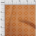 thumbnail image 1 of oneOone Polyester Lycra Orange Fabric Geometric Bandhani Craft Projects Decor Fabric Printed By The Yard 56 Inches Wide, 1 of 4