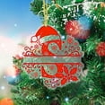 thumbnail image 3 of DAMAI 2026 New 26 Christmas Letter Ornaments with Bow Berry Pinecone Christmas ball, 2D Initial Ornaments for Christmas Tree, Personalized Name Decorations with Alphabet Letters for Holiday Decor, 3 of 5