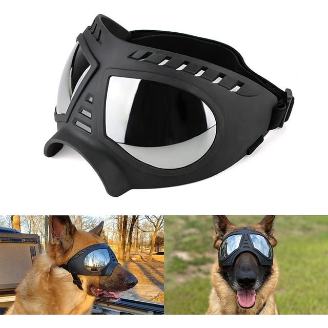 Gafas para perros Protección para los ojos Correas ajustables Fácil de poner Gafas de sol anti-UV para perros medianos y grandes
